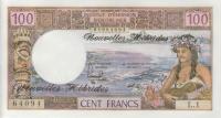 Gallery image for New Hebrides p18d: 100 Francs
